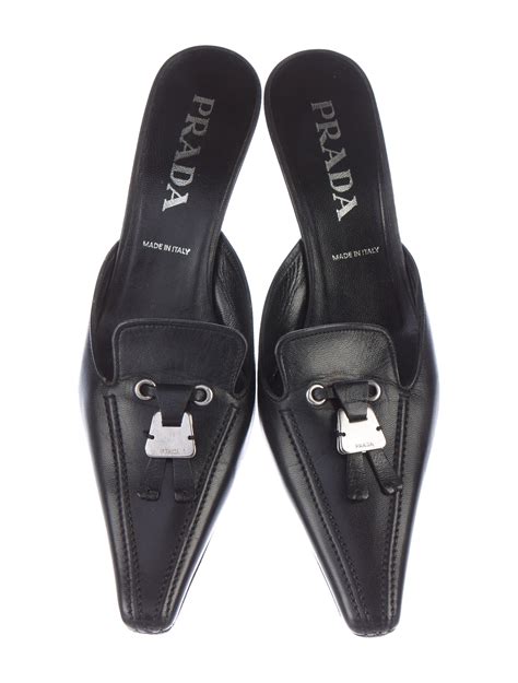 prada pointed toe mules|designer mules for sale.